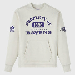Baltimore Ravens OVO x NFL Unisex Fleece Sweatshirt - Heather Gray - NFL