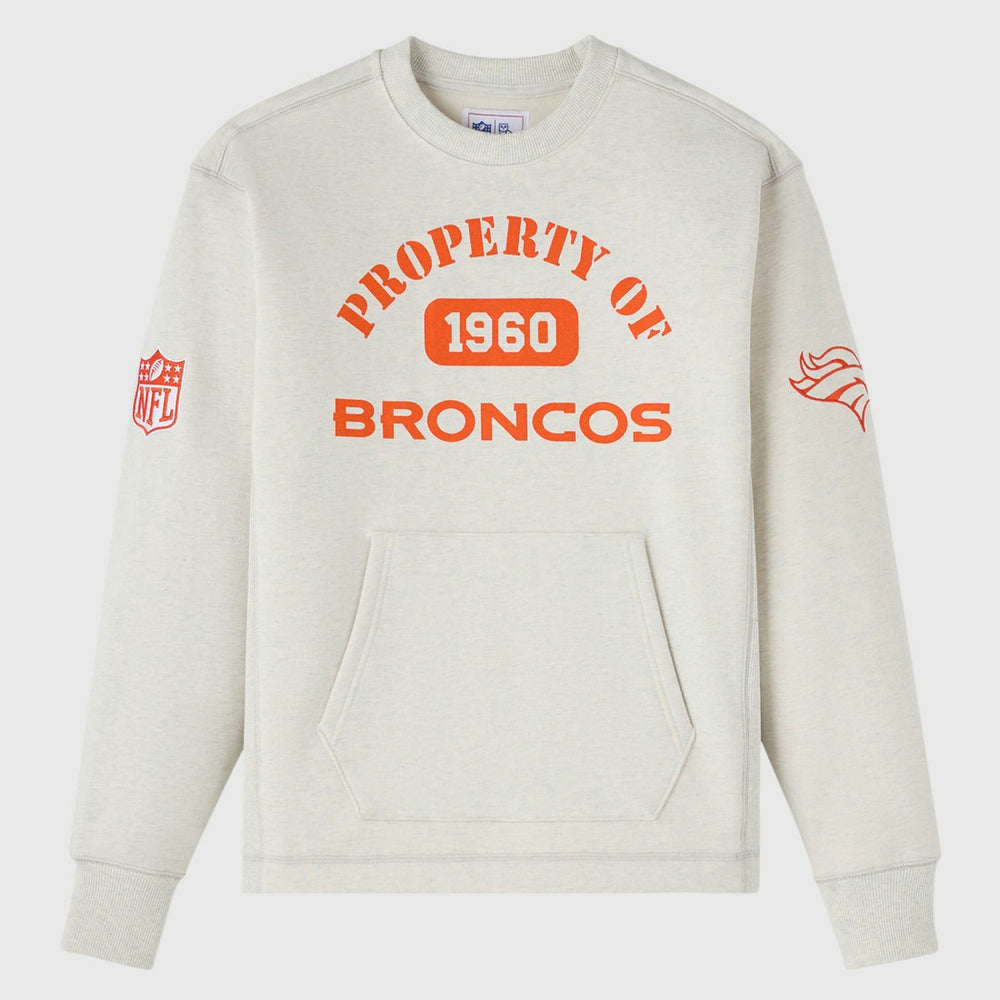 Denver Broncos OVO x NFL Unisex Fleece Sweatshirt - Heather Gray - NFL