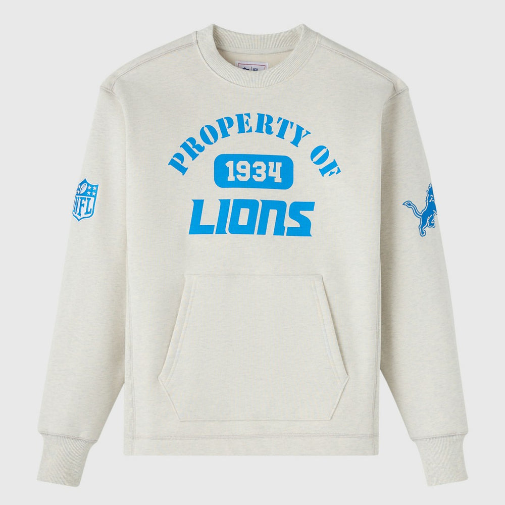 Detroit Lions OVO x NFL Unisex Fleece Sweatshirt - Heather Gray - NFL