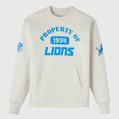 Detroit Lions OVO x NFL Unisex Fleece Sweatshirt - Heather Gray - NFL