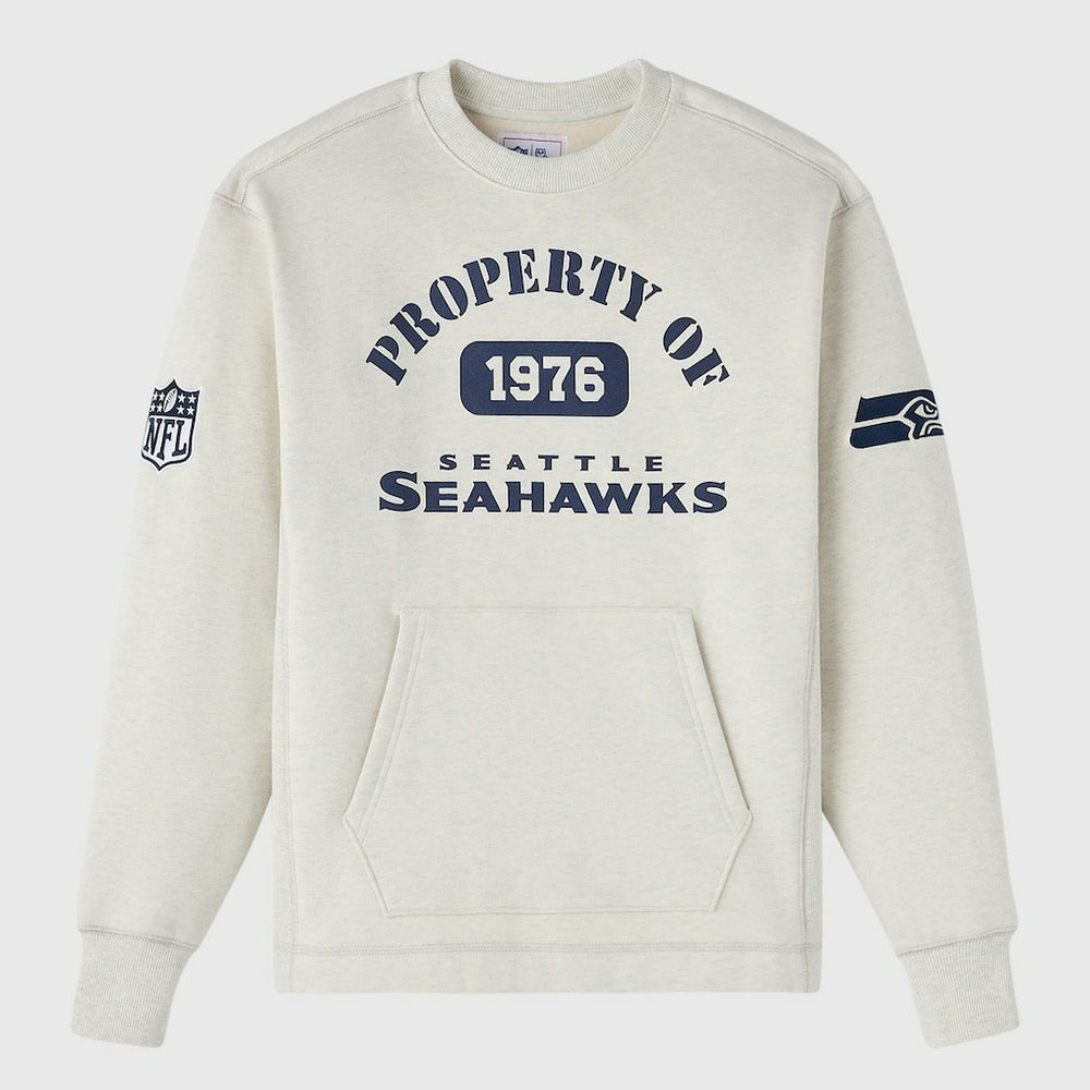 Seattle Seahawks OVO x NFL Unisex Fleece Sweatshirt - Heather Gray - NFL
