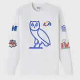 Los Angeles Rams OVO x NFL Unisex Long Sleeve T-Shirt - White - NFL