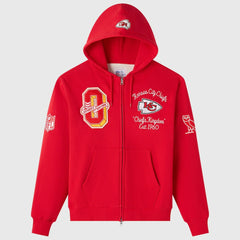 Kansas City Chiefs OVO x NFL Unisex Full-Zip Waffle-Lined Hoodie - Red - NFL
