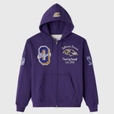 Baltimore Ravens OVO x NFL Unisex Full-Zip Waffle-Lined Hoodie - Purple - NFL