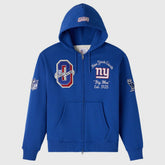 New York Giants OVO x NFL Unisex Full-Zip Waffle-Lined Hoodie - Royal - NFL