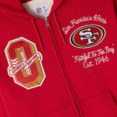 San Francisco 49ers OVO x NFL Unisex Full-Zip Waffle-Lined Hoodie - Scarlet - NFL