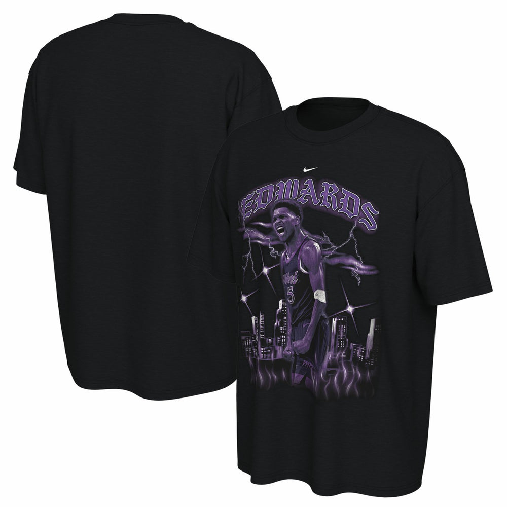 Nike Anthony Edwards Minnesota Timberwolves Unisex 2025/26 City Edition Player Graphic T-Shirt Black