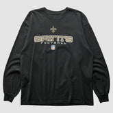 New Orleans Saints 2000s Long Sleeve T-shirt - Black Vintage - Fanatics