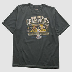 Pittsburgh Steelers Reebok 2006 T-shirt - Charcoal Vintage - Fanatics