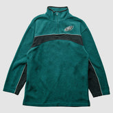 Philadelphia Eagles NFL 2000s 1/4 Zip Sweatshirt - Green Vintage - Fanatics