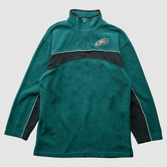 Philadelphia Eagles NFL 2000s 1/4 Zip Sweatshirt - Green Vintage - Fanatics