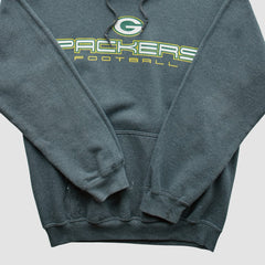 Green Bay Packers 2000s Hooded Pullover Sweatshirt - Dark Heather Gray Vintage - Fanatics
