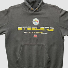 Pittsburgh Steelers NFL 2010s Hooded Pullover Sweatshirt - Gray Vintage - Fanatics