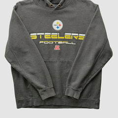 Pittsburgh Steelers NFL 2010s Hooded Pullover Sweatshirt - Gray Vintage - Fanatics