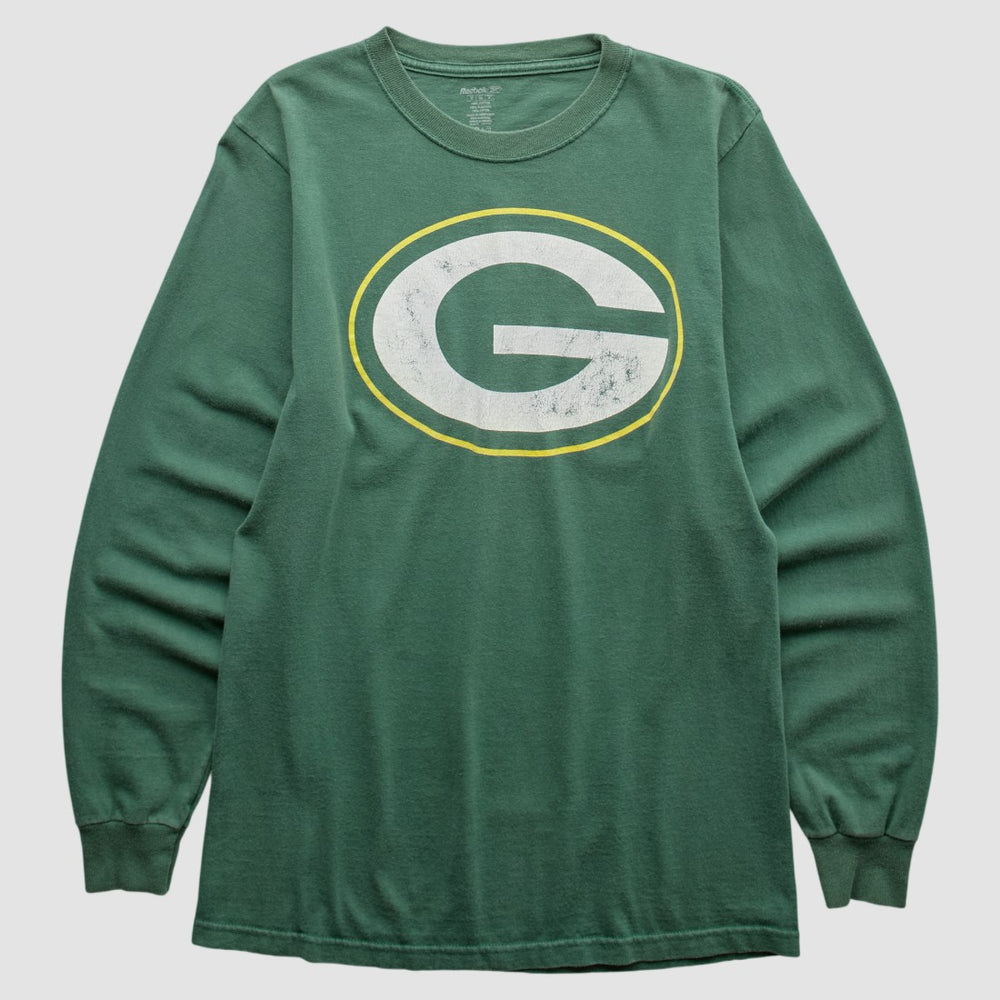 Green Bay Packers Reebok 2000s Long Sleeve T-shirt - Green Vintage - Fanatics