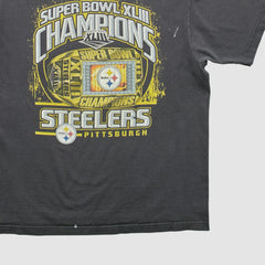 Pittsburgh Steelers Reebok 2009 T-shirt - Black Vintage - Fanatics