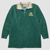 Green Bay Packers Game Day Clothing 90s 1/4 Zip Sweatshirt - Green Vintage - Fanatics