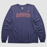 Adidas Atlanta Hawks 2000s Long Sleeve T-shirt Navy Vintage