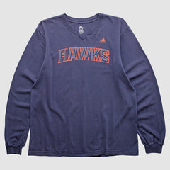 Adidas Atlanta Hawks 2000s Long Sleeve T-shirt Navy Vintage