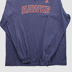Adidas Atlanta Hawks 2000s Long Sleeve T-shirt Navy Vintage