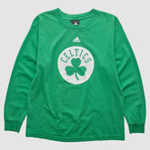 Adidas Boston Celtics 2010s Long Sleeve T-shirt Green Vintage