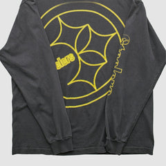 Pittsburgh Steelers Reebok 2000s Long Sleeve T-shirt - Charcoal Vintage - Fanatics