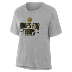 Atlanta Hawks Women's Hoops For Troops T-Shirt Gray