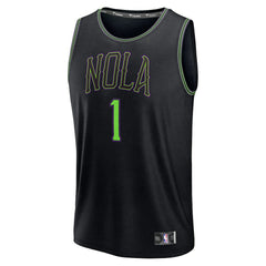Fanatics Zion Williamson New Orleans Pelicans 2025/26 City Edition Fast Break Jersey Black