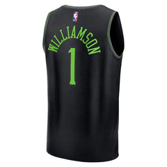 Fanatics Zion Williamson New Orleans Pelicans 2025/26 City Edition Fast Break Jersey Black
