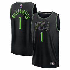 Fanatics Zion Williamson New Orleans Pelicans Youth 2025/26 City Edition Fastbreak Jersey Black