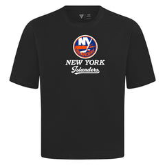 New York Islanders Levelwear Team Surge Luxe Signature Knit T-Shirt - Black | NHL Lifestyle