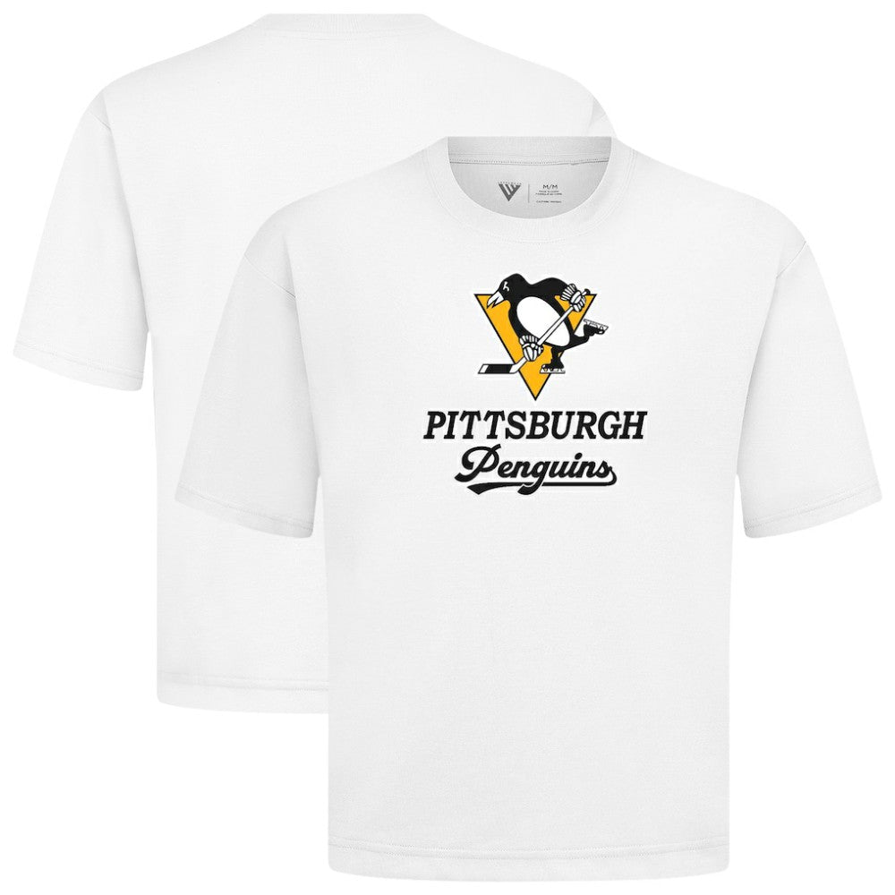 Pittsburgh Penguins Levelwear Team Surge Luxe Signature Knit T-Shirt - White | NHL on sale