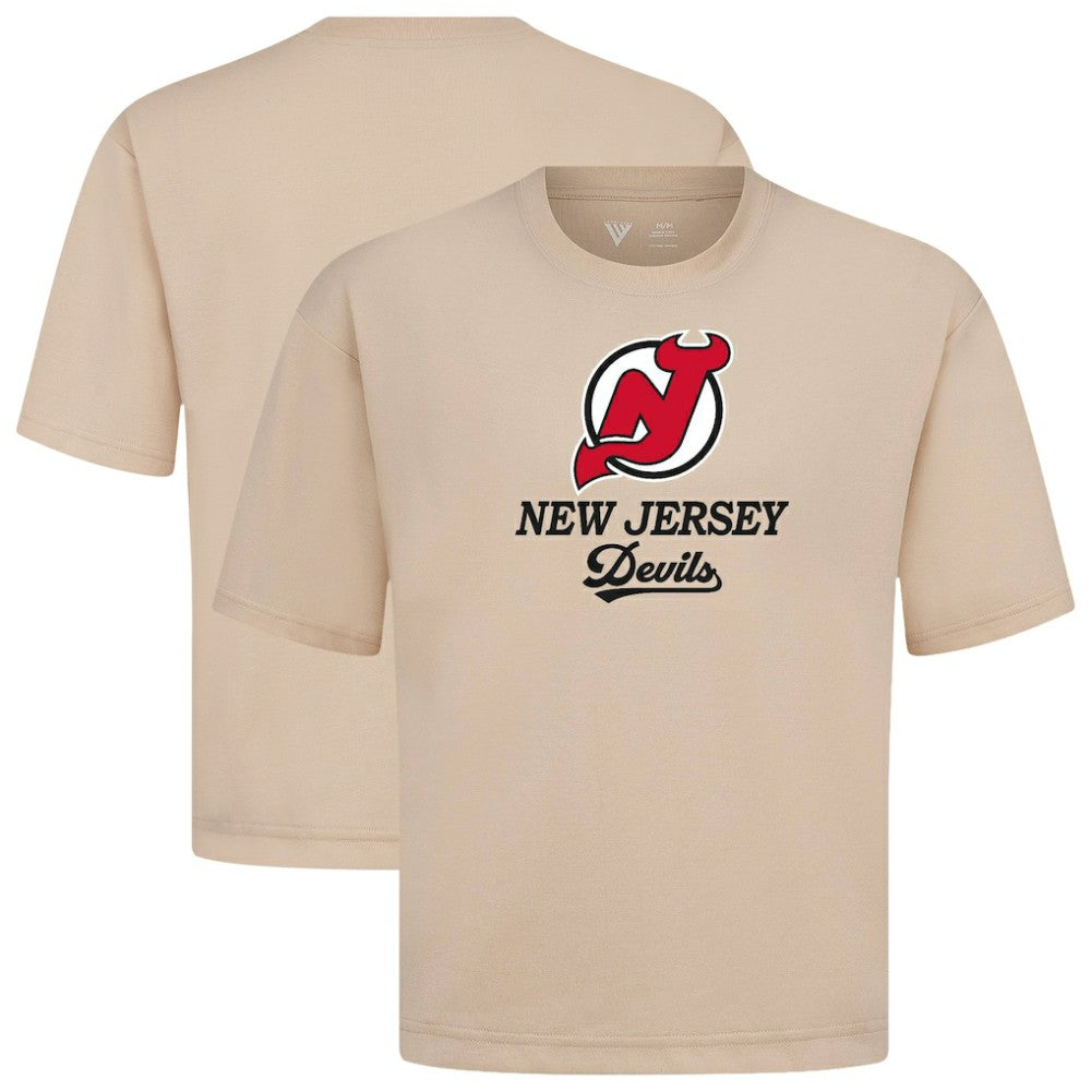 New Jersey Devils Levelwear Team Surge Luxe Signature Knit T-Shirt - Khaki | NHL discount