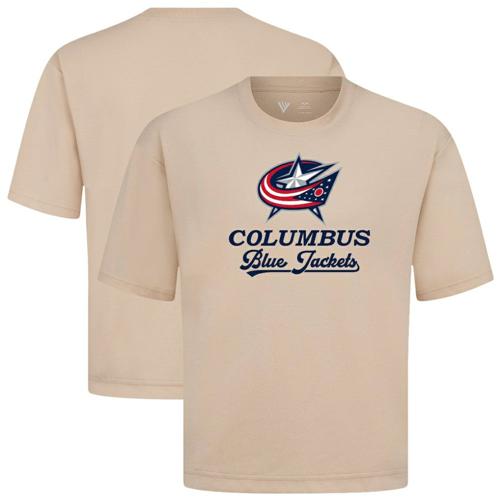 Columbus Blue Jackets Levelwear Team Surge Luxe Signature Knit T-Shirt - Khaki | NHL online