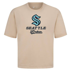 Seattle Kraken Levelwear Team Surge Luxe Signature Knit T-Shirt - Khaki | NHL Clearance