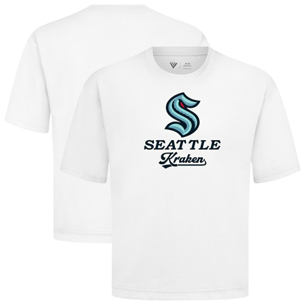 Seattle Kraken Levelwear Team Surge Luxe Signature Knit T-Shirt - White | NHL Lifestyle