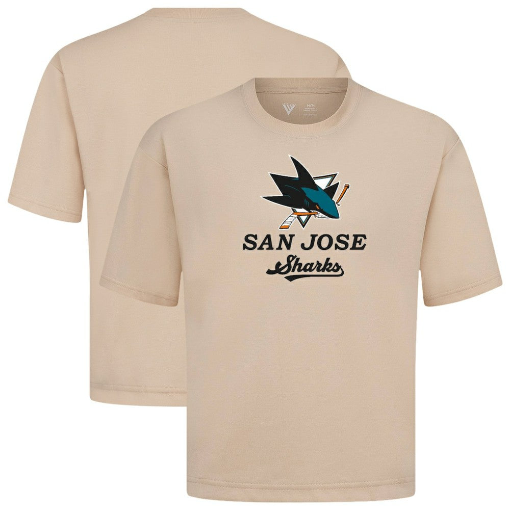 San Jose Sharks Levelwear Team Surge Luxe Signature Knit T-Shirt - Khaki | NHL sale