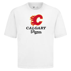 Calgary Flames Levelwear Team Surge Luxe Signature Knit T-Shirt - White | NHL sale
