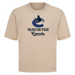 Vancouver Canucks Levelwear Team Surge Luxe Signature Knit T-Shirt - Khaki | NHL near me