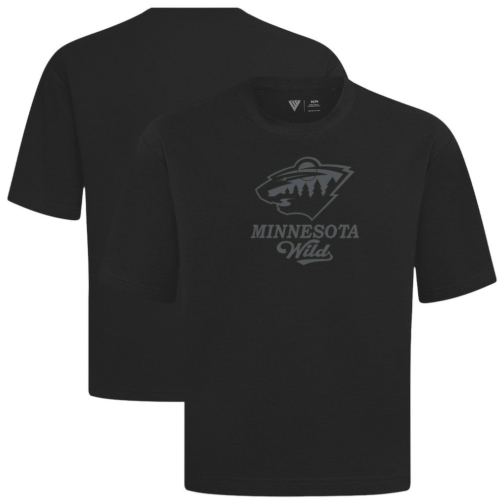 Minnesota Wild Levelwear Shadow Surge Luxe Signature Knit T-Shirt - Black | NHL Clearance