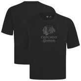Chicago Blackhawks Levelwear Shadow Surge Luxe Signature Knit T-Shirt - Black | NHL near me