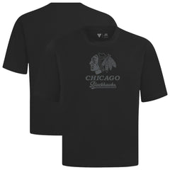 Chicago Blackhawks Levelwear Shadow Surge Luxe Signature Knit T-Shirt - Black | NHL near me
