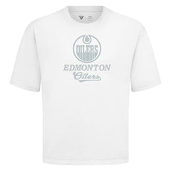 Edmonton Oilers Levelwear Shadow Surge Luxe Signature Knit T-Shirt - White | NHL online