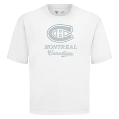 Montreal Canadiens Levelwear Shadow Surge Luxe Signature Knit T-Shirt - White | NHL Lifestyle