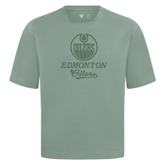 Edmonton Oilers Levelwear Shadow Surge Luxe Signature Knit T-Shirt - Green | NHL Lifestyle