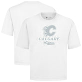 Calgary Flames Levelwear Shadow Surge Luxe Signature Knit T-Shirt - White | NHL online