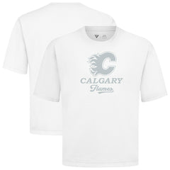Calgary Flames Levelwear Shadow Surge Luxe Signature Knit T-Shirt - White | NHL online