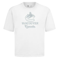 Vancouver Canucks Levelwear Shadow Surge Luxe Signature Knit T-Shirt - White | NHL online