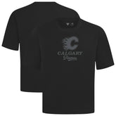 Calgary Flames Levelwear Shadow Surge Luxe Signature Knit T-Shirt - Black | NHL Lifestyle