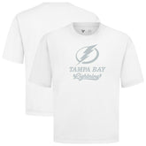 Tampa Bay Lightning Levelwear Shadow Surge Luxe Signature Knit T-Shirt - White | NHL Clearance